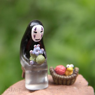 《AsFun》無臉男 老鼠 織圍巾 神隱少女 公仔 微景觀多肉植物 盆栽擺件 盆栽公仔 生態瓶裝飾 園藝造景 宮崎駿