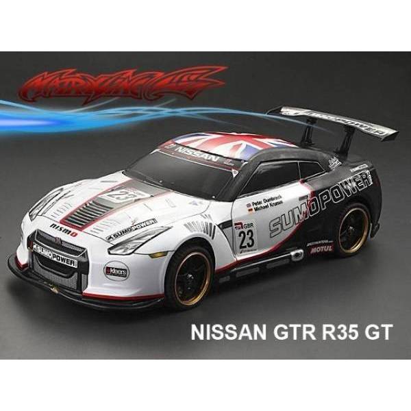 特價550元 1/10 1:10 Nissan GTR 35 透明車殼 日本材質 含尾翼 透明燈杯 寬度195mm