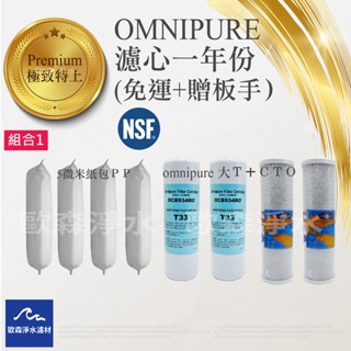 【歐森淨水】omnipure三道一年濾心/濾芯/NSF