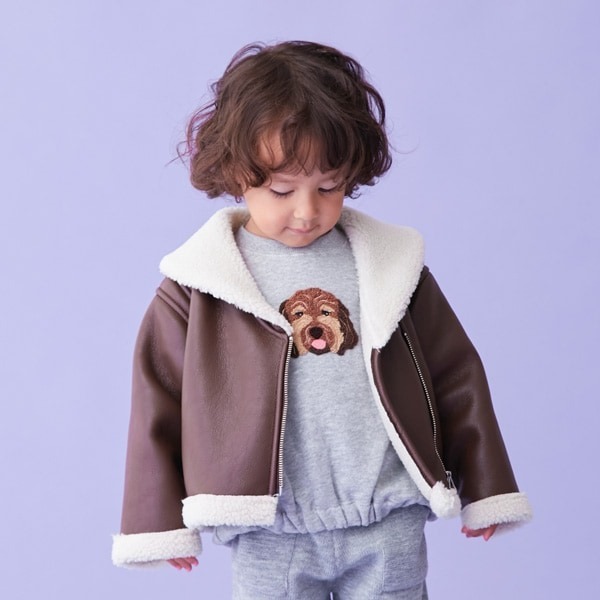 petit main官方商店  【连环】羊短毛外套（儿童尺码）【日本直接出貨】