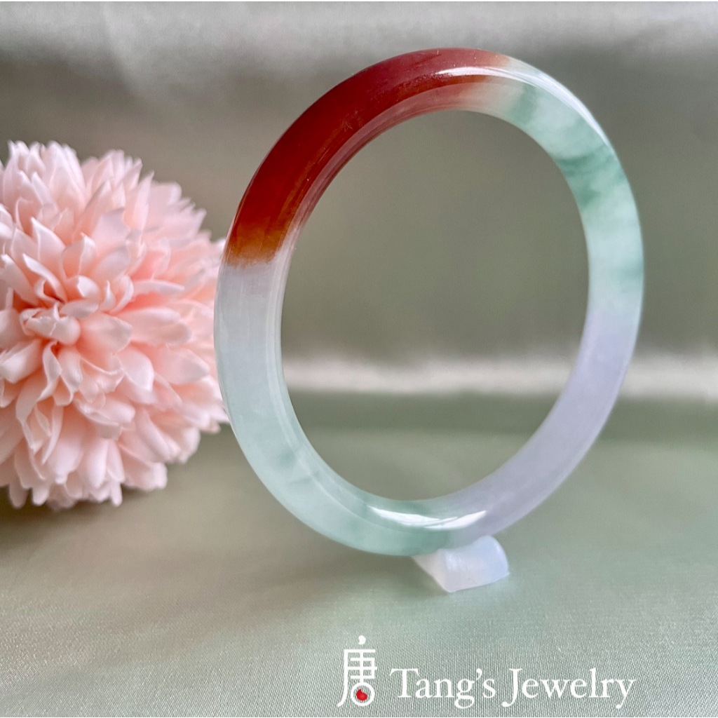 玉翡翠玉鐲 ❤ 四彩系列《唐紀采 Tang’s Jewelry》100%緬甸A貨