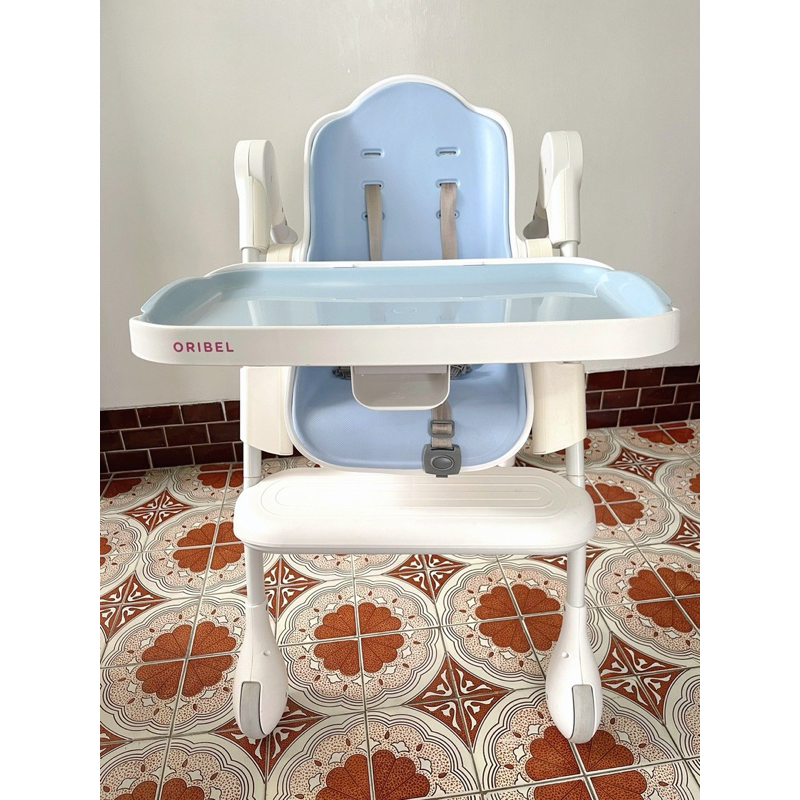 [二手］新加坡ORIBEL 成長型高腳餐椅/藍色/高雄台南面交