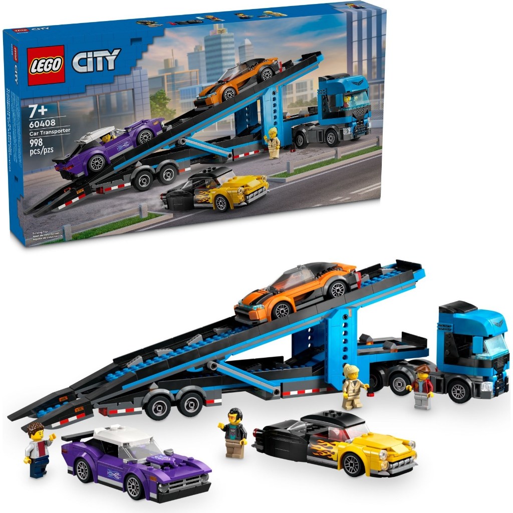 LEGO 樂高 60408 汽車運輸車和跑車