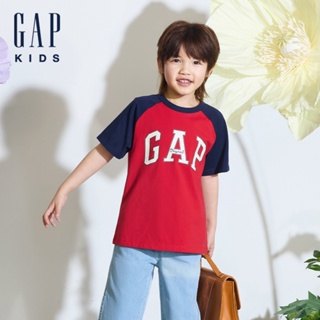 Gap 兒童裝 Logo純棉圓領短袖T恤(1-14歲)-紅色(545580)