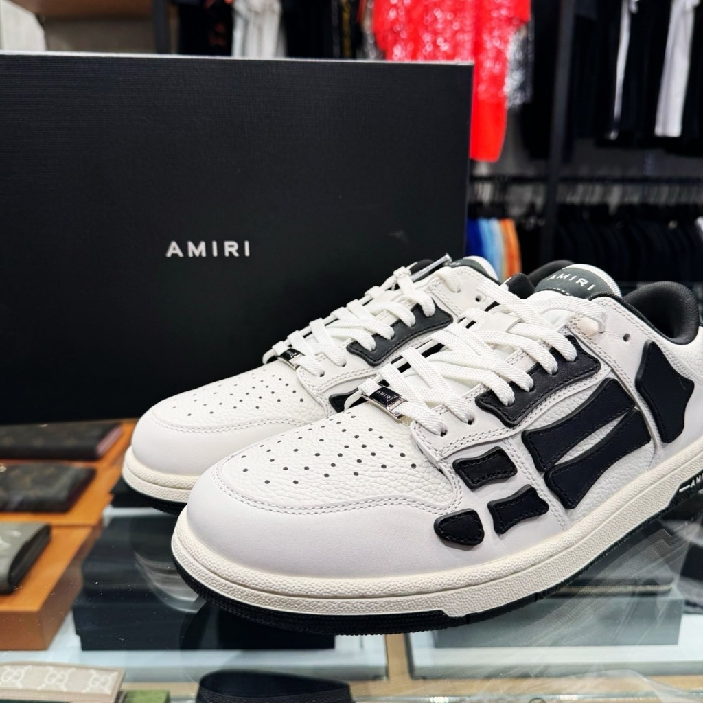 JBI BOUTIQUE✔️AMIRI 經典白底黑色骨頭鞋