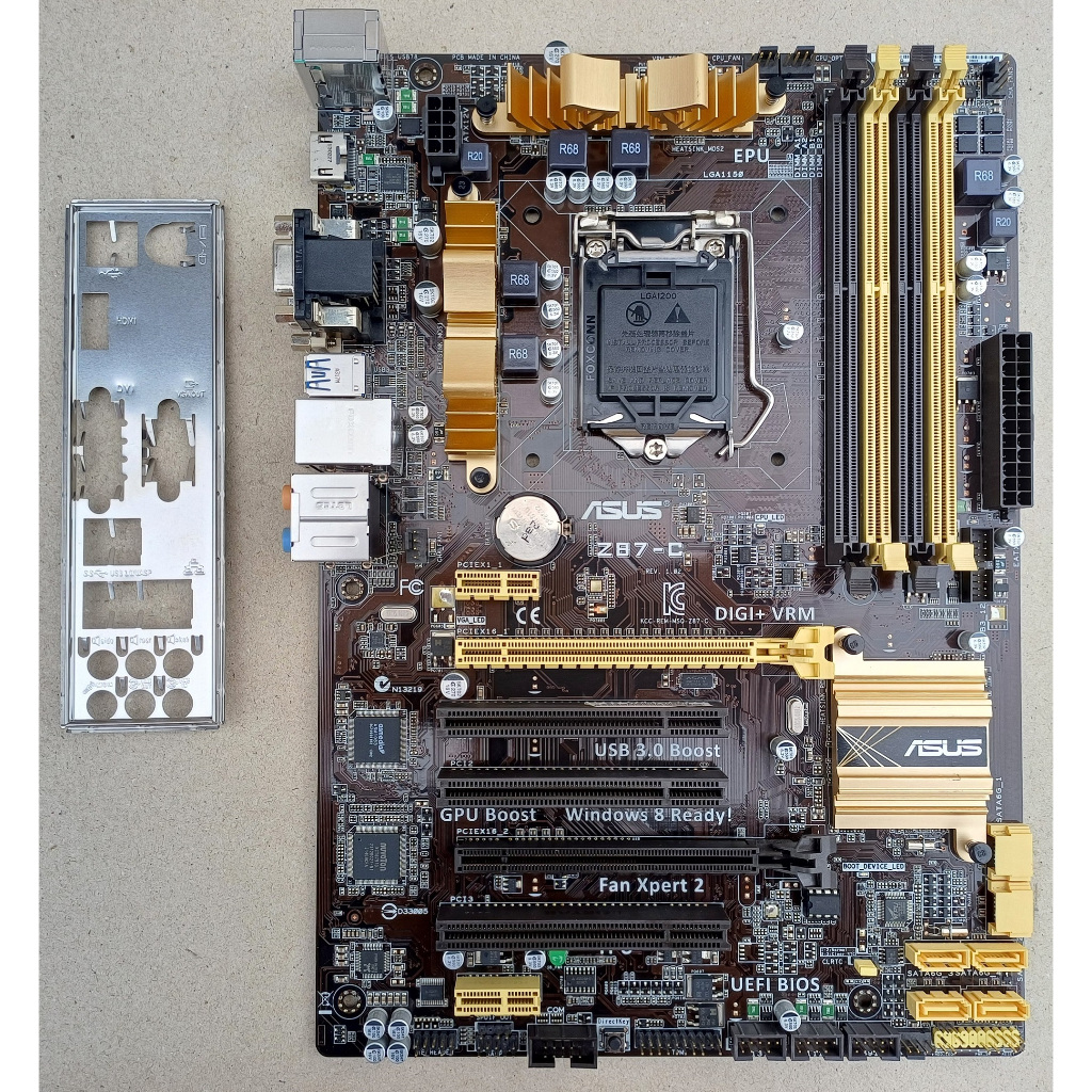 ASUS Z87-C 主機板/1150-4/DDR3/HDMI/M.2選購/NVME BIOS/附擋板/30日保固