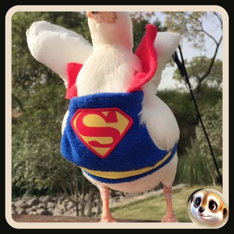 【XL-LX】寵物科爾鴨衣服 超人服飾 寵物鴨子 機 鴨 鵝 衣服 小寵服飾