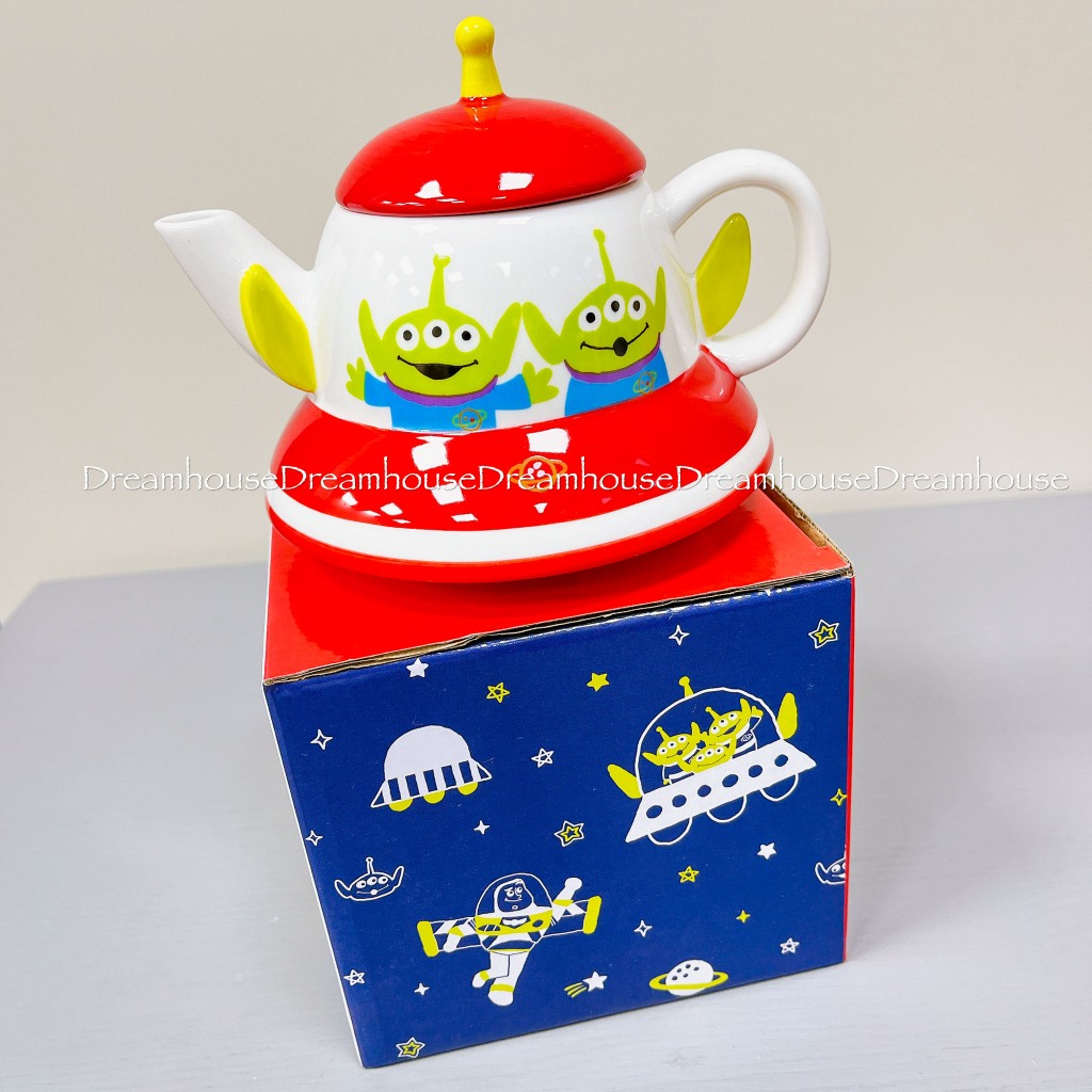 日本帶回 PIXAR 皮克斯 玩具總動員 三眼怪 飛碟 ufo 陶瓷 茶壺 水壺 濾網 泡茶工具 下午茶