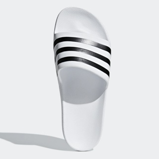 【ADIDAS】ADILETTE AQUA 運動拖鞋 白黑 男女 休閒 防水 經典 輕量 F35539