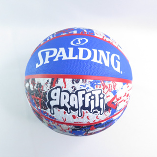 SPALDING 斯伯丁 SPA84377 籃球 SP 塗鴉系列 橡膠 7號 藍紅【iSport愛運動】