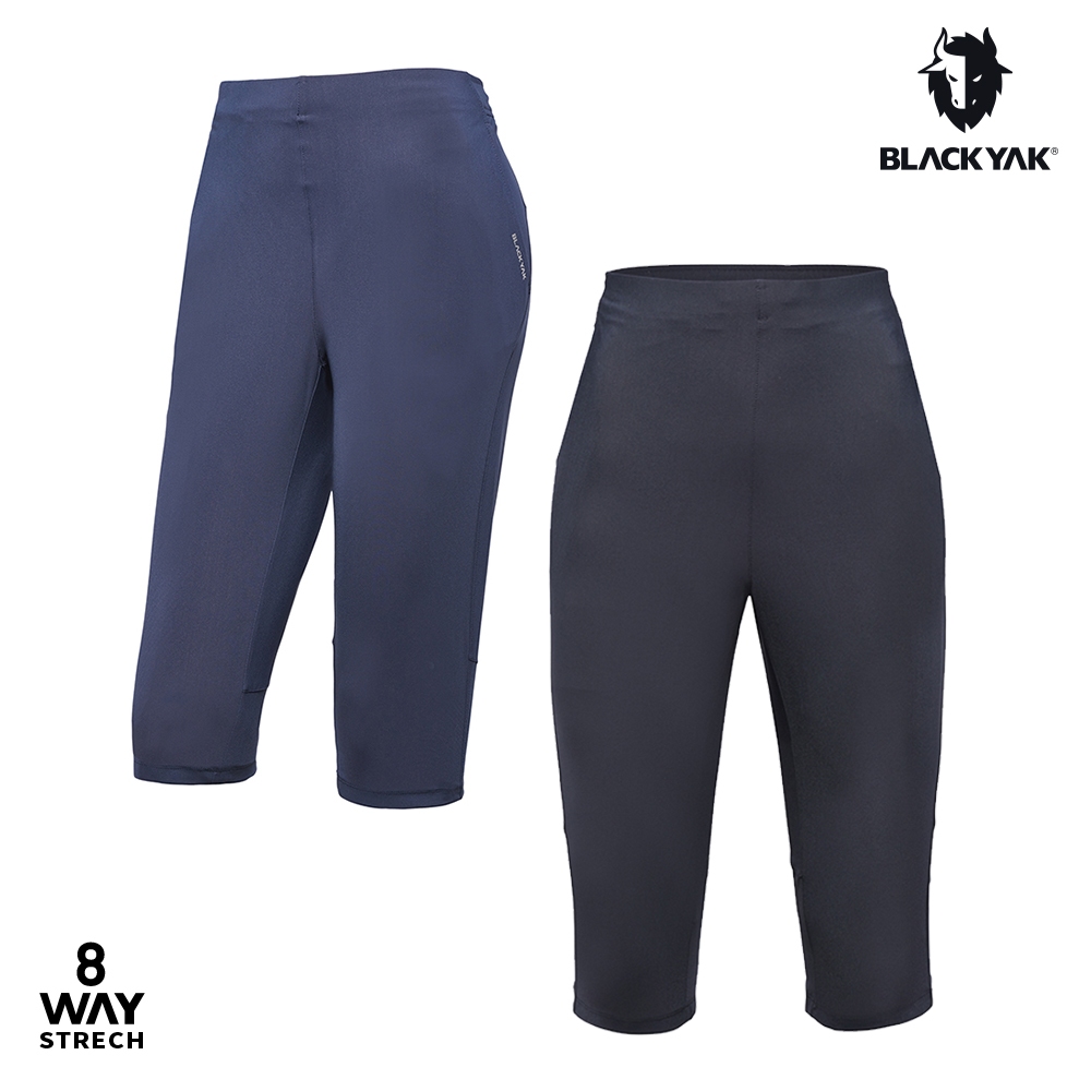 【BLACKYAK】女 REST七分褲(2色)-彈性佳 舒適 鬆緊繩休閒七分褲|DB1WP101|1BYHPM4501
