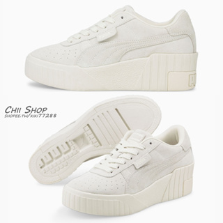 【CHII】日本 Puma Cali Wedge Tonal 女款 楔型厚底 皮革 輕量 霧白色 385248-01