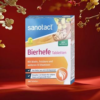 德國原裝 Sanotact 啤酒酵母錠 Biolabor 啤酒 酵母錠 400錠 效期到26年3月