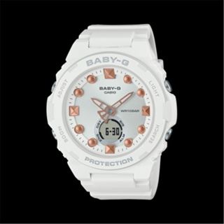 CASIO 卡西歐 BABYG 夏日簡單色調 海洋風 數位 運動腕錶-活力白 (BGA-320-7A2)[秀時堂]