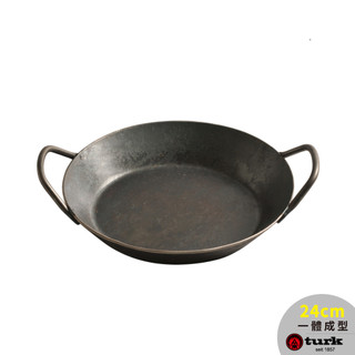 送原廠袋+鍋鏟【德國 turk 土克 鐵鍋】手工職人專業經典 一體成型 24cm 雙耳 平底鍋 65824台灣獨家總代理