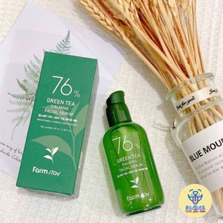 【粉愛妞】 farm stay 76% 綠茶精華液 精華液 綠茶精華 100ml 舒緩保濕 綠茶 韓國