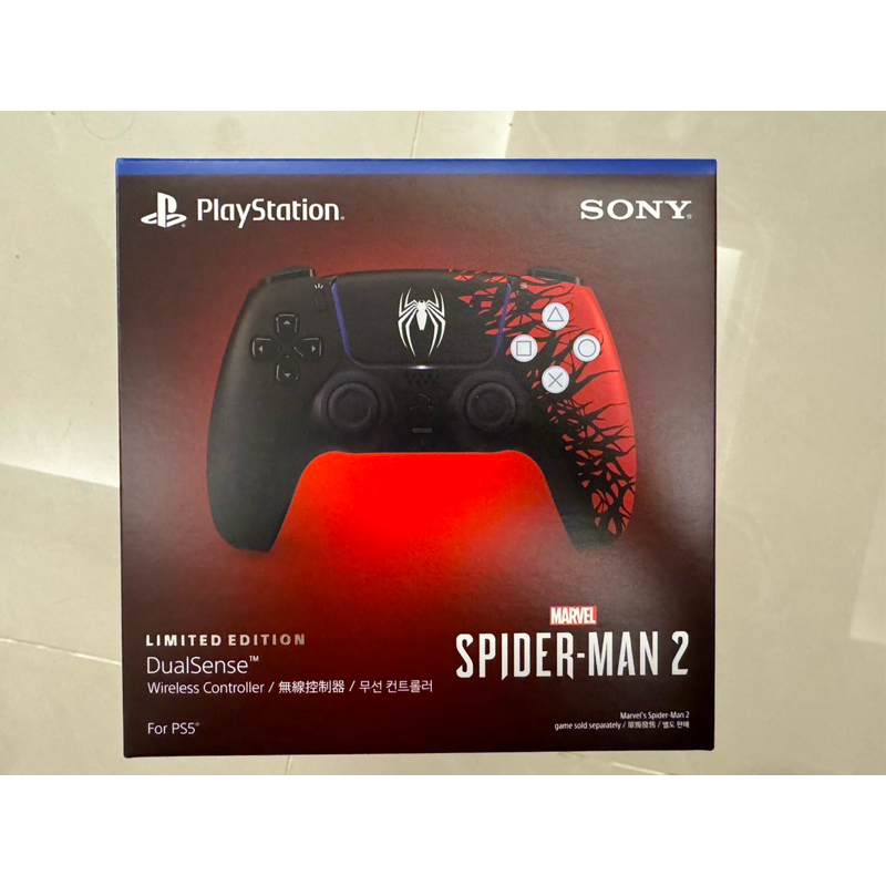 全新漫威蜘蛛人2 特仕PS5手把 DualSense 無線控制器