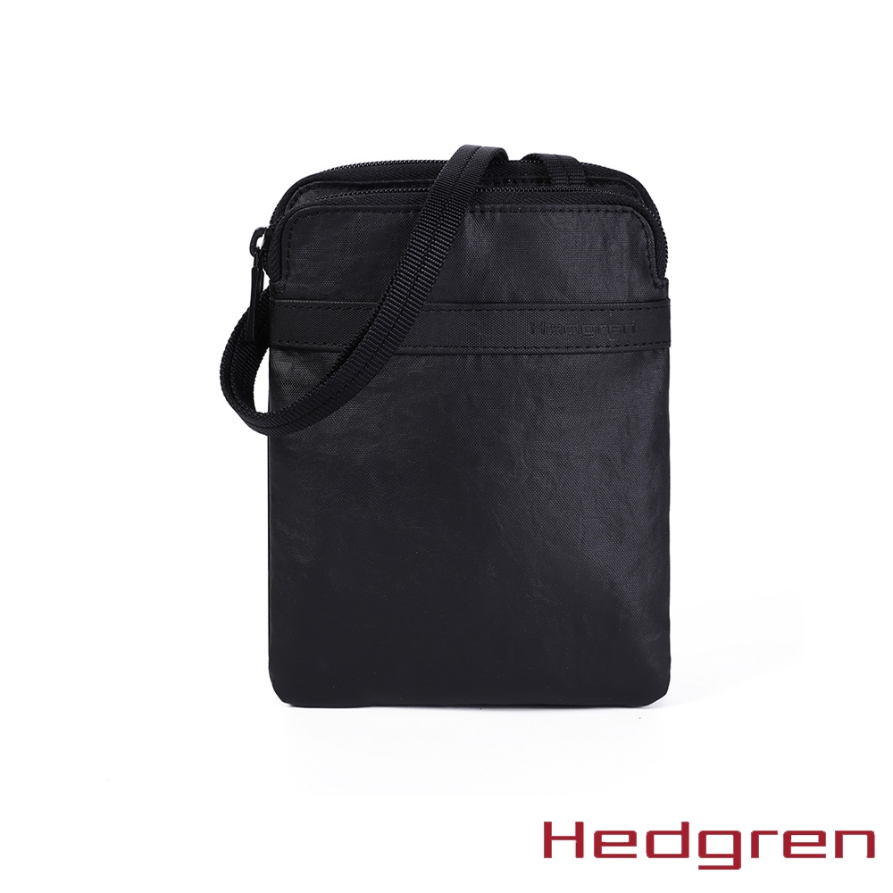 Hedgren FOLLIS系列 RFID防盜 隨身小側背包 摺紋黑II