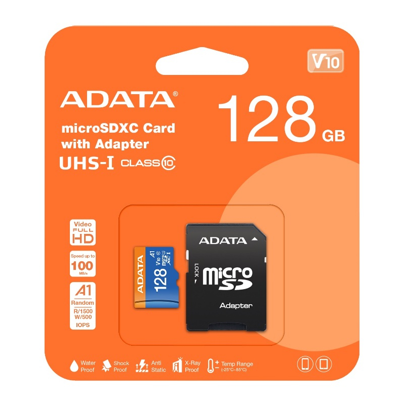 威剛 ADATA Premier microSDXC UHS-I A1 128G 記憶卡 轉卡 讀取最高達100MB/s