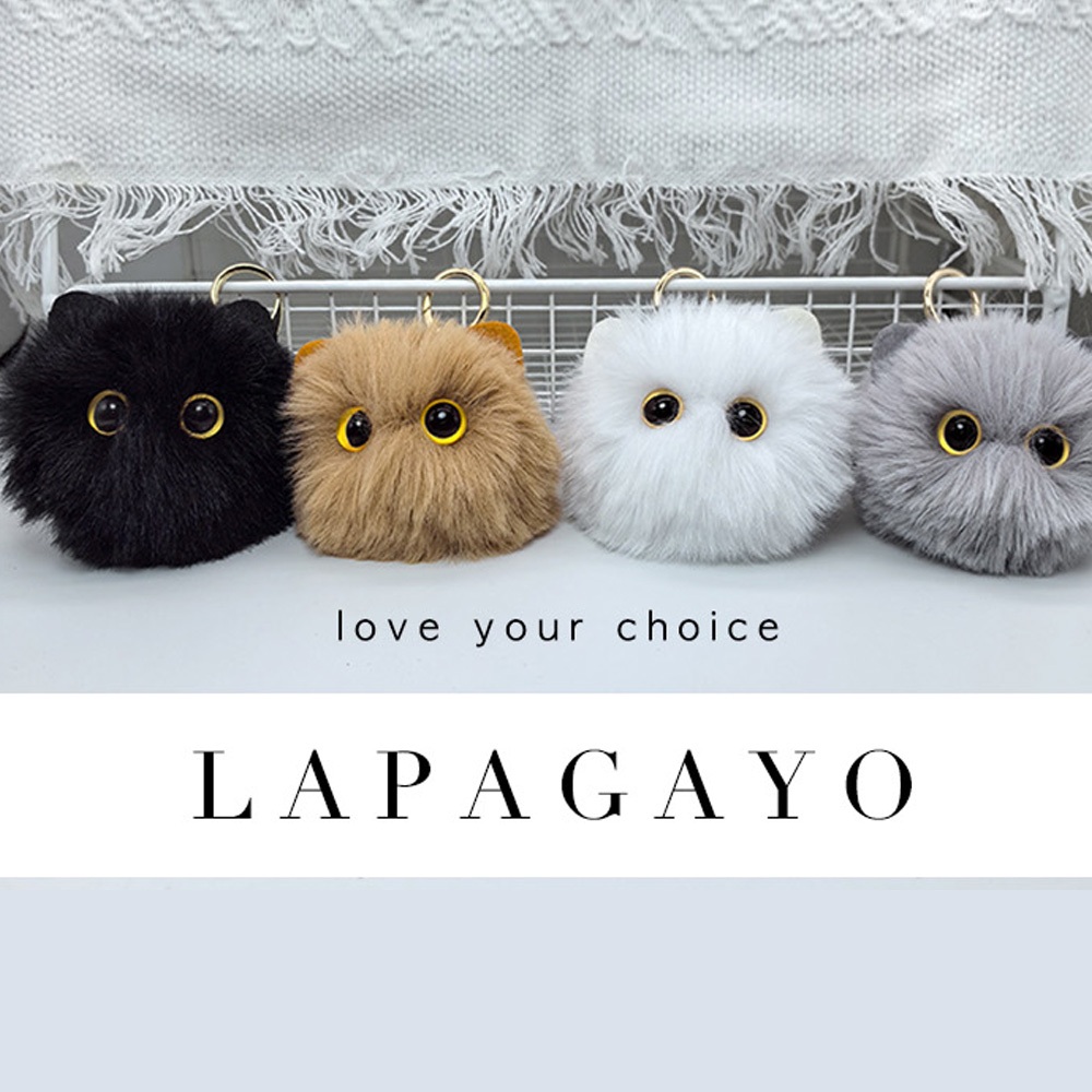 【lapagayo】呆萌貓咪絨毛掛飾/鎖匙扣/包包掛飾