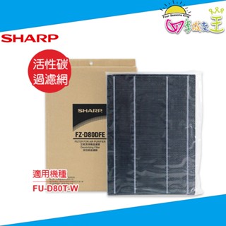 SHARP夏普 FU-D80T-W專用活性碳濾網 FZ-D80DFE