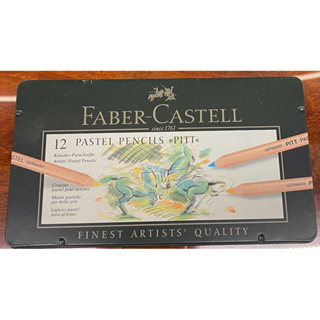 Faber Castell 輝柏 PITT 藝術家級綠盒粉彩色鉛筆12色