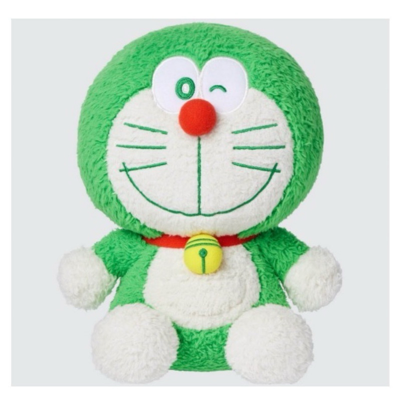 JAPAN日本限定UNIQLO DORAEMON 哆啦a夢 小叮噹 綠色 絨毛娃娃 玩偶 絕版