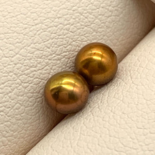 🎀小小飾品🎀超值4.5mm~5mm小金珠耳釘天然海水珍珠貼耳耳釘超小顆baby 珠南洋金珍珠耳環耳釘款 珠光極亮皮光細膩