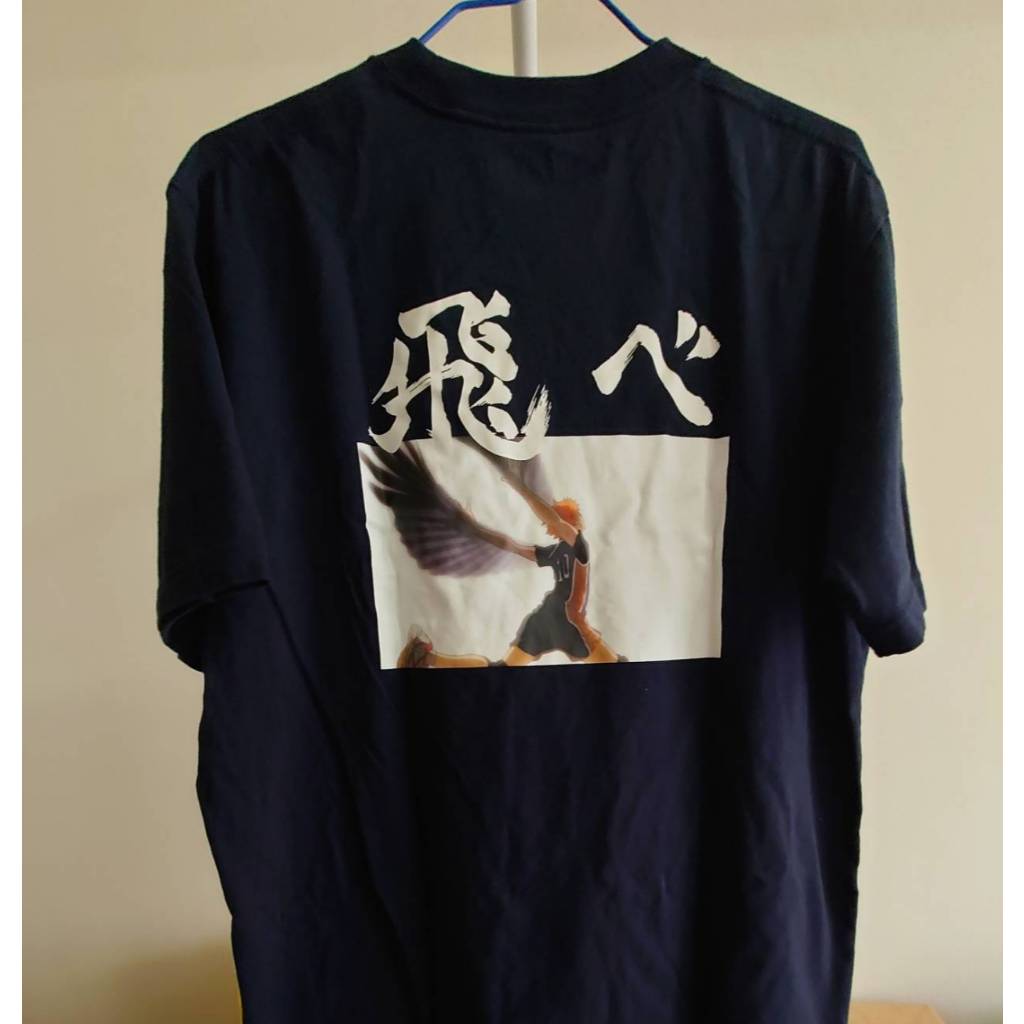 UNIQLO 排球少年 垃圾場的決戰 UT 印花 短袖 T恤 T-shirt 烏野 高中 飛べ 日向翔陽  L號