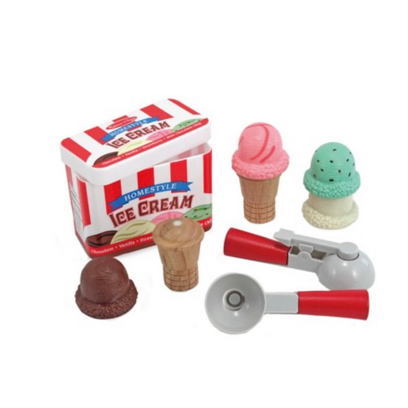 美國瑪莉莎 Melissa & Doug 玩食趣 玩具 家家酒 磁力冰淇淋甜筒組 數字概念