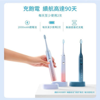 FLYCO 飛科 音波電動牙刷 減震護齒技術 防滾設計 內附充電牙刷架 附刷頭 USB充電牙刷 旅行盒 禮盒組 電動牙刷