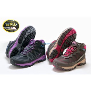 促銷中~ GOOD YEAR固特異女靜態防水 戶外郊山鞋/ 多功能休閒鞋 32500黑紫 / 32503咖桃