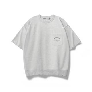 Filter017 雪花白 山脈圖案 羅紋學院 上衣 短袖 男女款 H7126【新竹皇家】