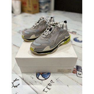 《二手》巴黎世家 Balenciaga Triple S 老爹鞋 灰綠 EU42 原盒