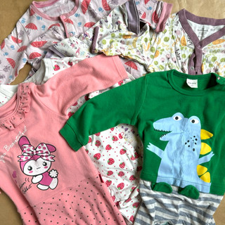 二手 UNIQLO/ Lativ/ Zara嬰兒棉長袖連身衣（秋冬裝）