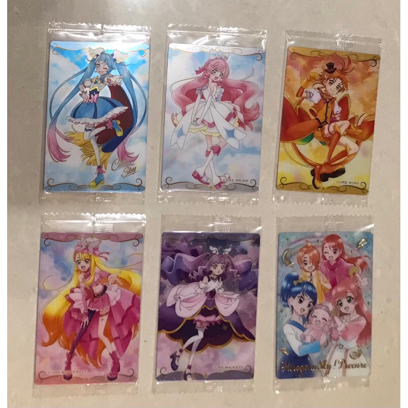 光之美少女 伸向天空 開闊天空 餅卡 威化餅 晴空天使 稜鏡天使 羽翼天使 蝴蝶天使 王權天使 艾兒公主 公主天使