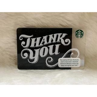 馬來西亞 星巴克 STARBUCKS 2016 THANK YOU 黑底 限量 隨行卡 儲值卡 星巴克卡 星巴克隨行卡