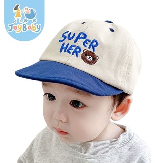 JOYBABY 寶寶遮陽帽 刺繡字母熊寶寶防曬帽 嬰兒童帽棒球