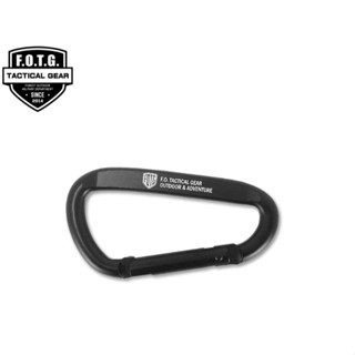 FOTG 加大鋁合金消光黑D扣 7.5cm D型扣環 萬用掛環 D型掛鉤 高品質D環 (請勿用於攀巖)
