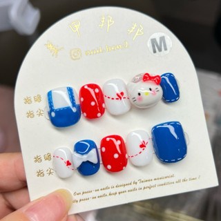 【美甲邦邦】臺灣手工專屬訂製穿戴式甲片 立體貓貓手繪造型 凝膠指甲隨時可更換使用果凍膠黏貼不傷甲╭＊可客製化訂製