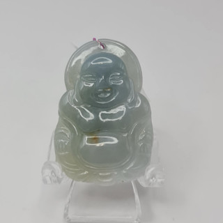 天然緬甸玉 細料濃紫古雕彌勒/鵝鵝天然翡翠/A1686008