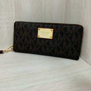 Michael Kors MK logo經典 防刮皮 長夾 錢包 女用錢包 皮夾 全新 正品