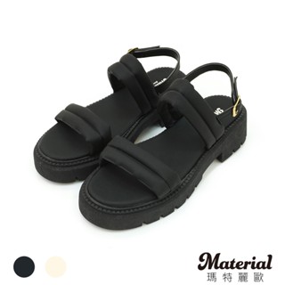 Material瑪特麗歐【全尺碼23-27】女鞋 涼鞋 MIT簡約雙帶厚底涼鞋 T53374