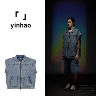 【yinhao】BLACK LABEL ｜Denim Zip Vest 牛仔背心