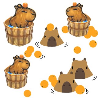 【T&U泰允創意】3D列印筆材料包-泡澡水豚 Capybara Bathing