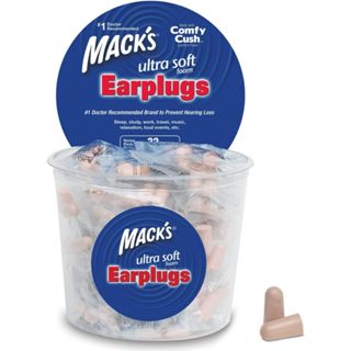 Mack's 膚色 Ultra Soft 耳塞 100對 33dB NRR 每副獨立包裝 Macks #192