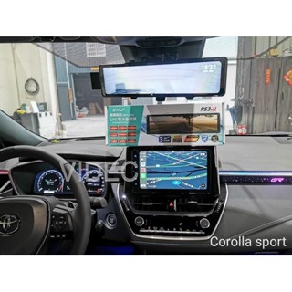 OK商城 掃瞄者 PS3 GPS 測速器 電子式10吋大螢幕 後視鏡 行車記錄器 COROLLA SPORT 實車安裝