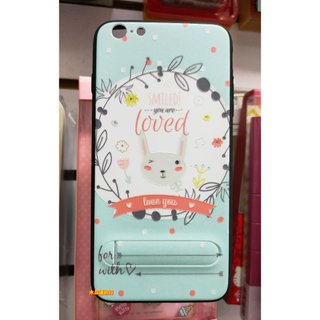 APPLE-iPhone6 Plus / 6S Plus ♥庫存出清♥ 彩繪立體浮雕軟邊硬底背殼-隱藏支架-兔兔