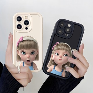 iphone 16 15 16Pro 14 13 12 11 XS XR Max i8可愛女孩表情包防摔手機殼