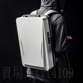 【臺灣出貨】商務收納揹包防水 工作旅行書包 硬殼遊戲揹包 密碼鎖電競揹包雙肩包 17.3吋大容量電競遊戲本BAG 手提包